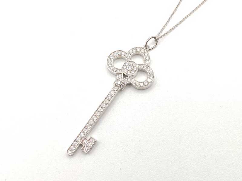 ティファニー買取　クラウンキーネックレス　Pt950　ダイヤ